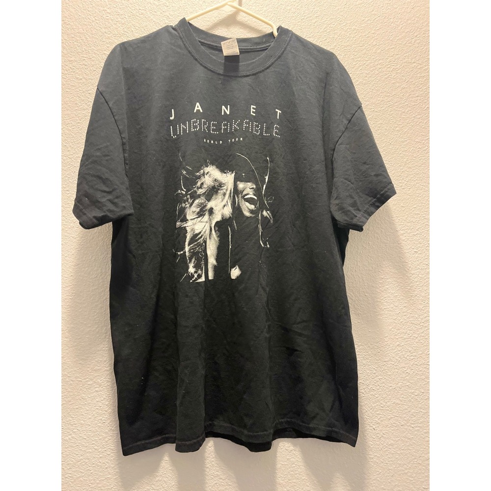 Janet Jackson Unbreakable World Tour 2015 T-Shirt Black‎ Mens XL Concert Graphic